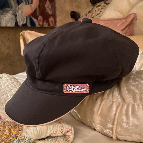 HARLEY DAVIDSON VINTAGE BASEBALL HAT CAP W FAMOUS LOGO PINK CRYSTALS ⭐️⭐️⭐️⭐️⭐️ - Picture 8 of 13